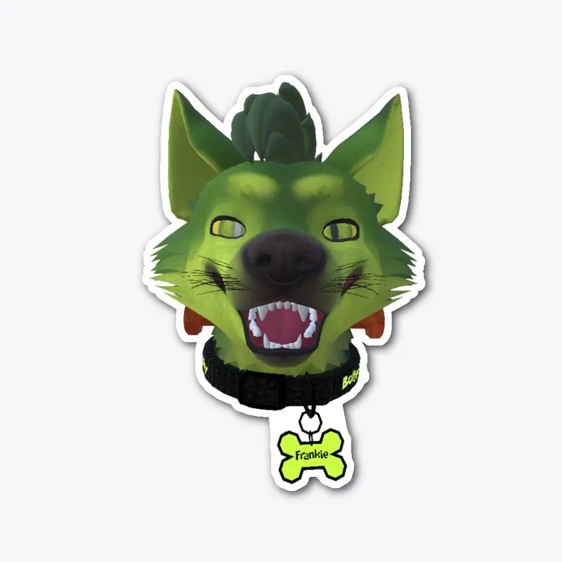 Frankie - Teethy Grin Die Cast Sticker